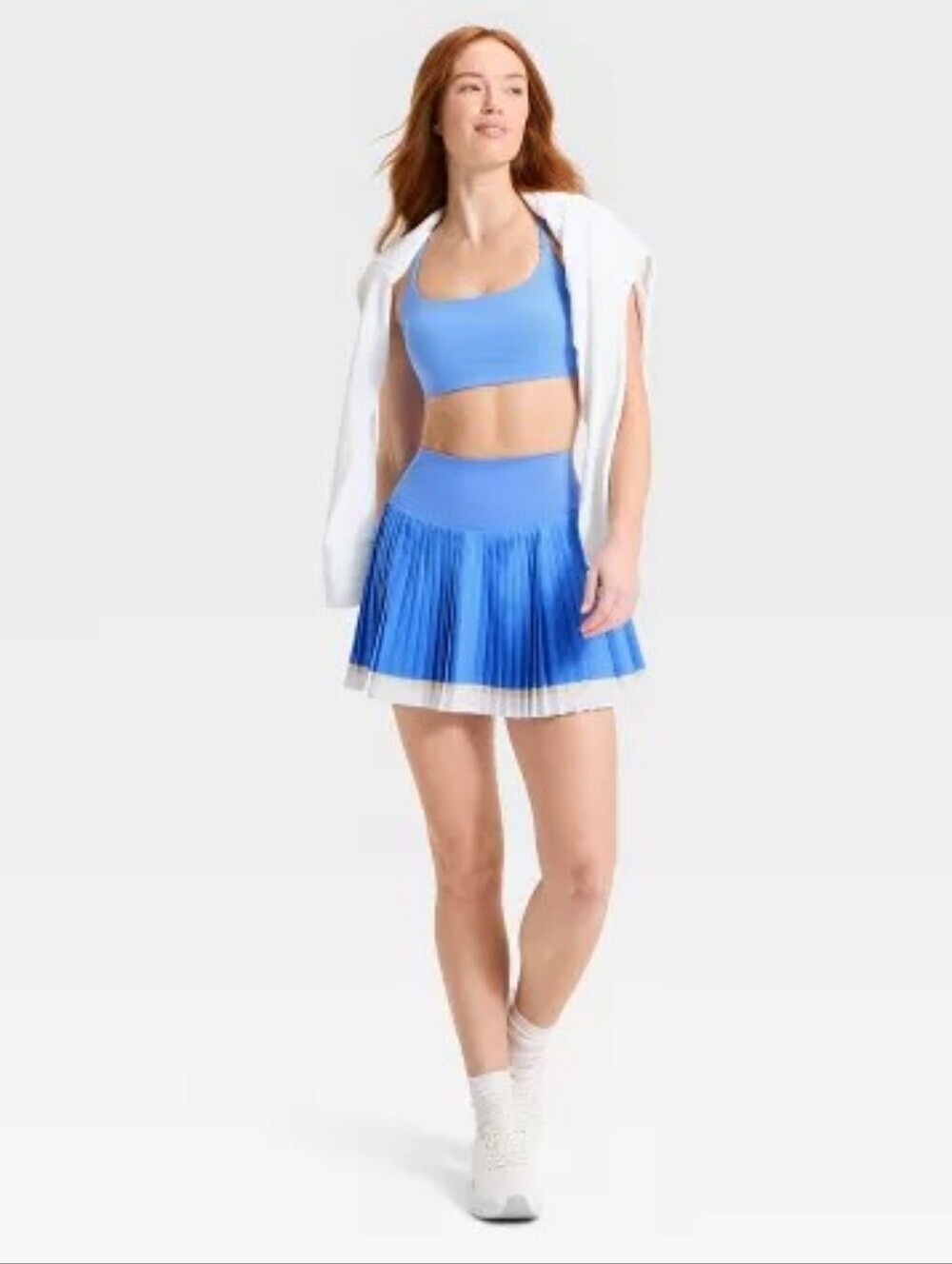 All In MotionWomen's Woven High-Rise Pleated Skort Sz M